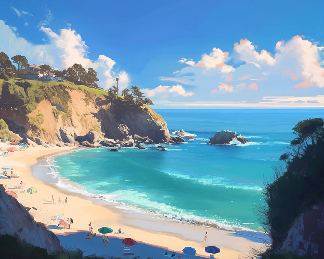 Heuvel bij de Zee Diamond Painting