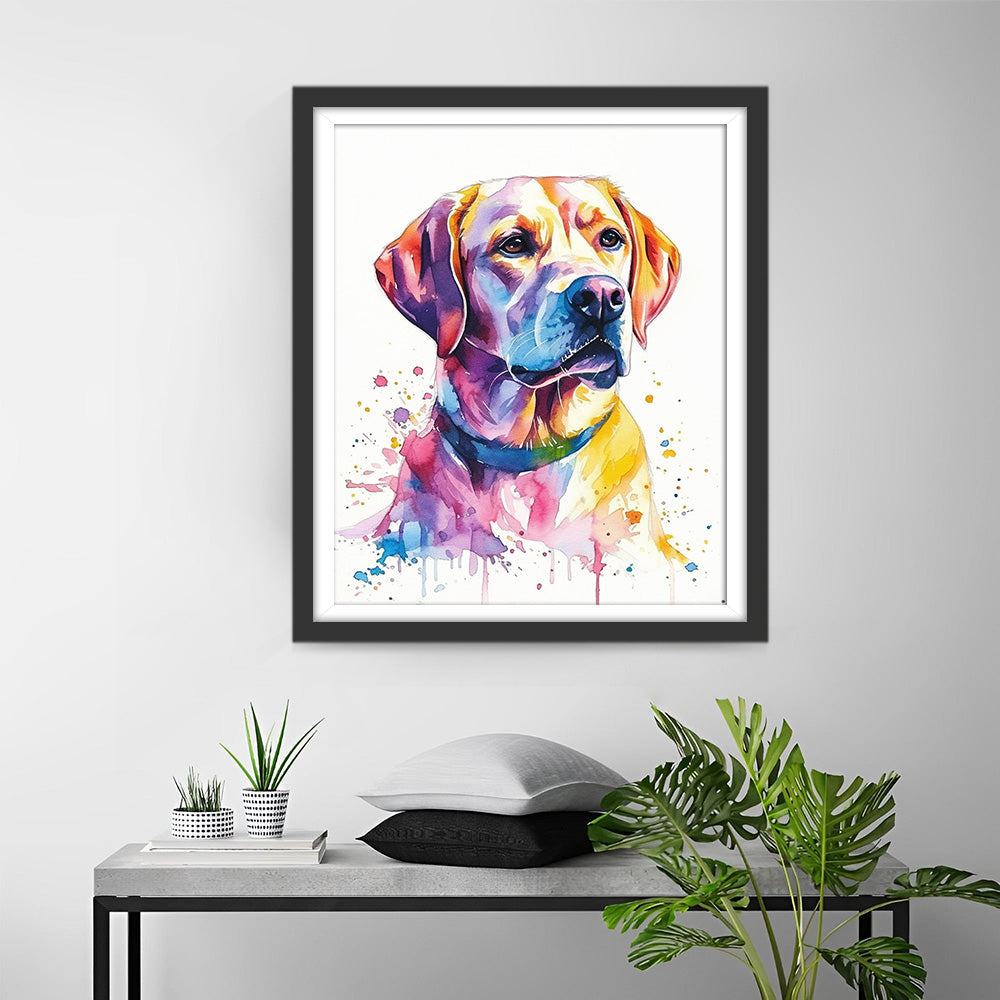 Hond in Aquarelstijl Diamond Painting