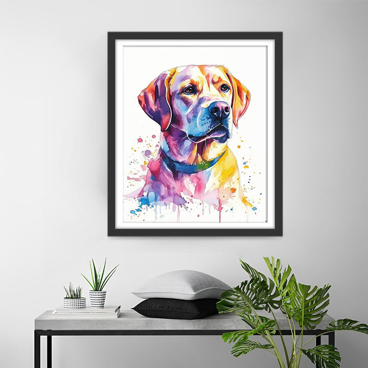 Hond in Aquarelstijl Diamond Painting