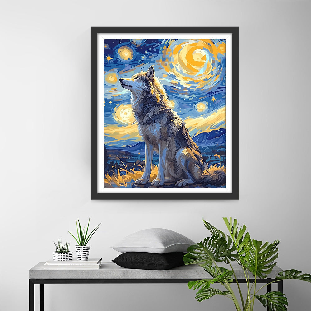 Hond onder de Sterren Diamond Painting