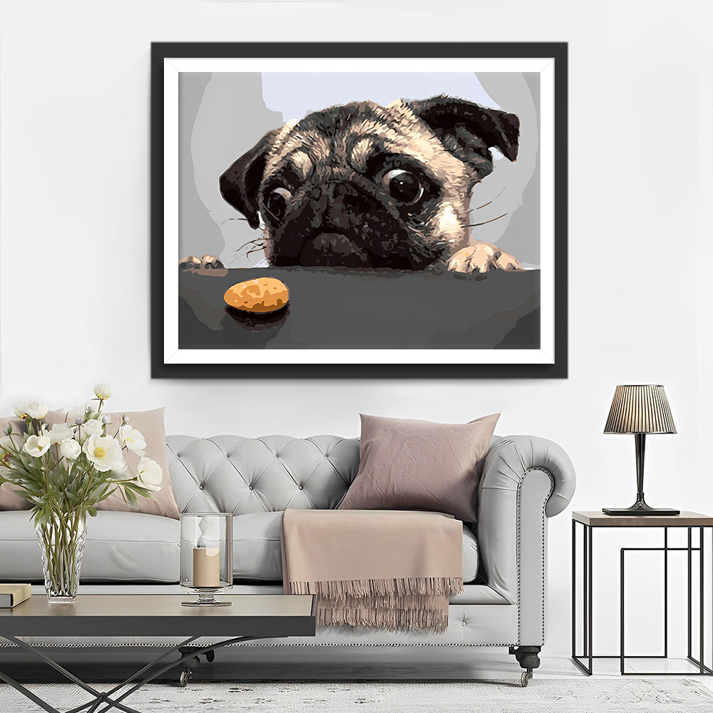 Hongerige Bulldog Diamond Painting