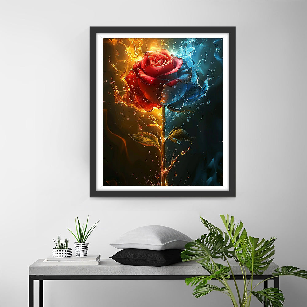 IJs en Vuur Roos Diamond Painting