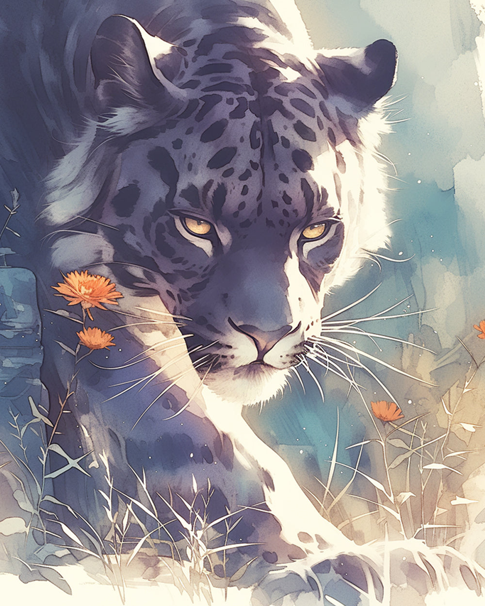 Jachtende Tijger Diamond Painting