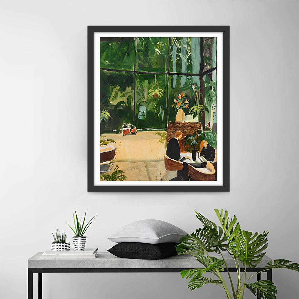 Kantoor vol Groene Planten Diamond Painting