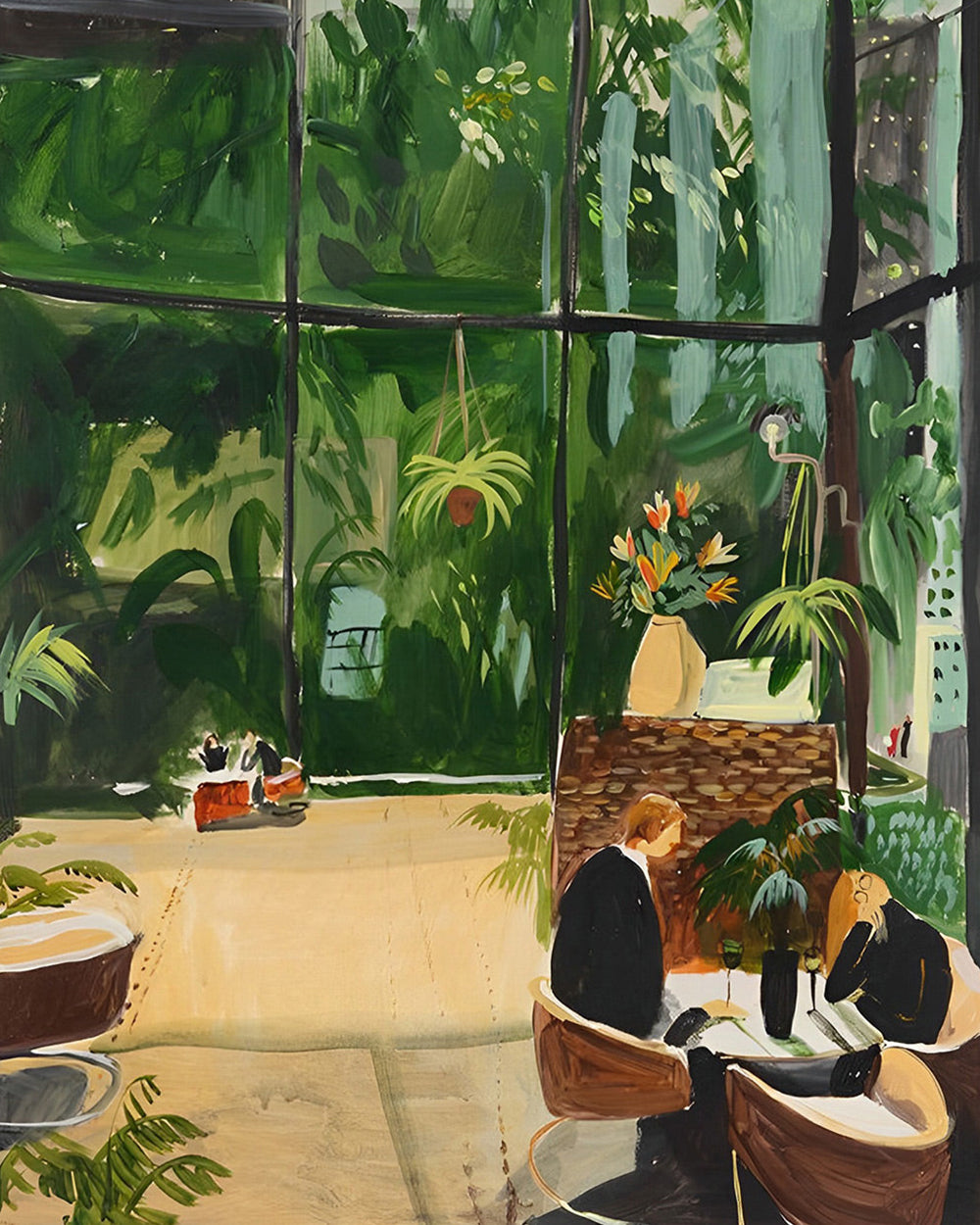 Kantoor vol Groene Planten Diamond Painting