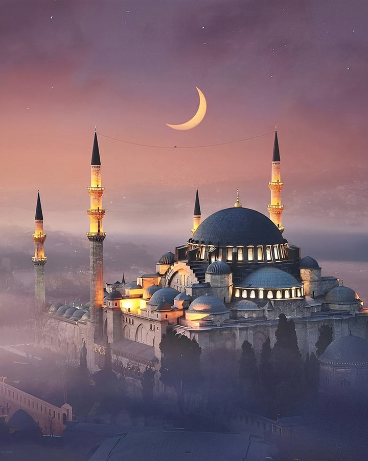 Kasteel in het Maanlicht Diamond Painting