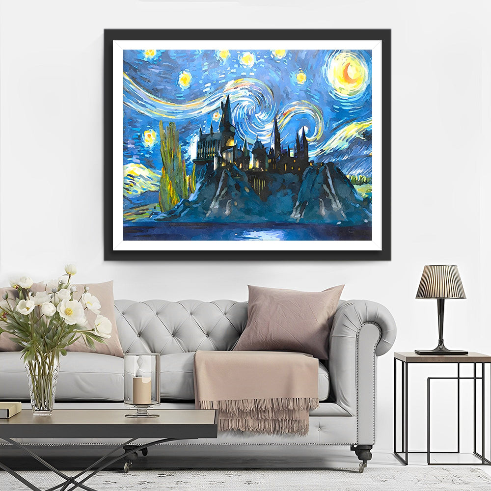 Kasteel onder de Sterrenhemel Diamond Painting