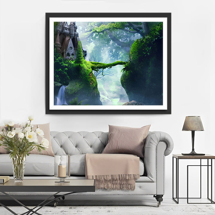 Kasteel op de Wilde Bergen Diamond Painting