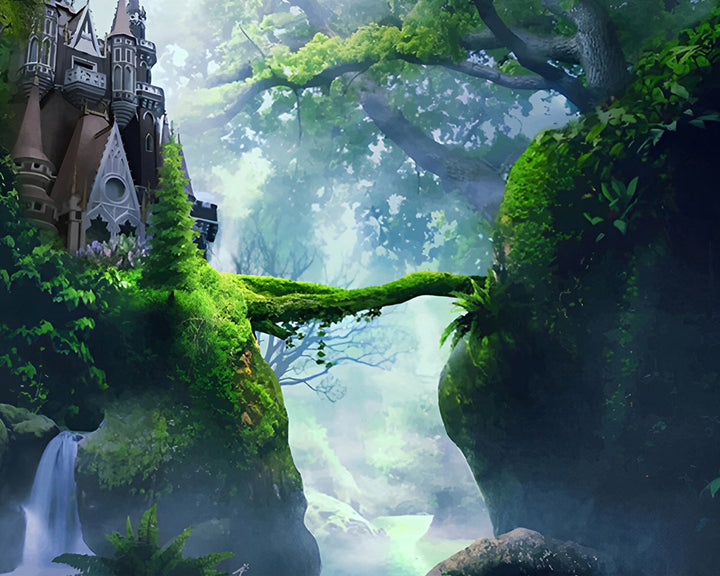 Kasteel op de Wilde Bergen Diamond Painting