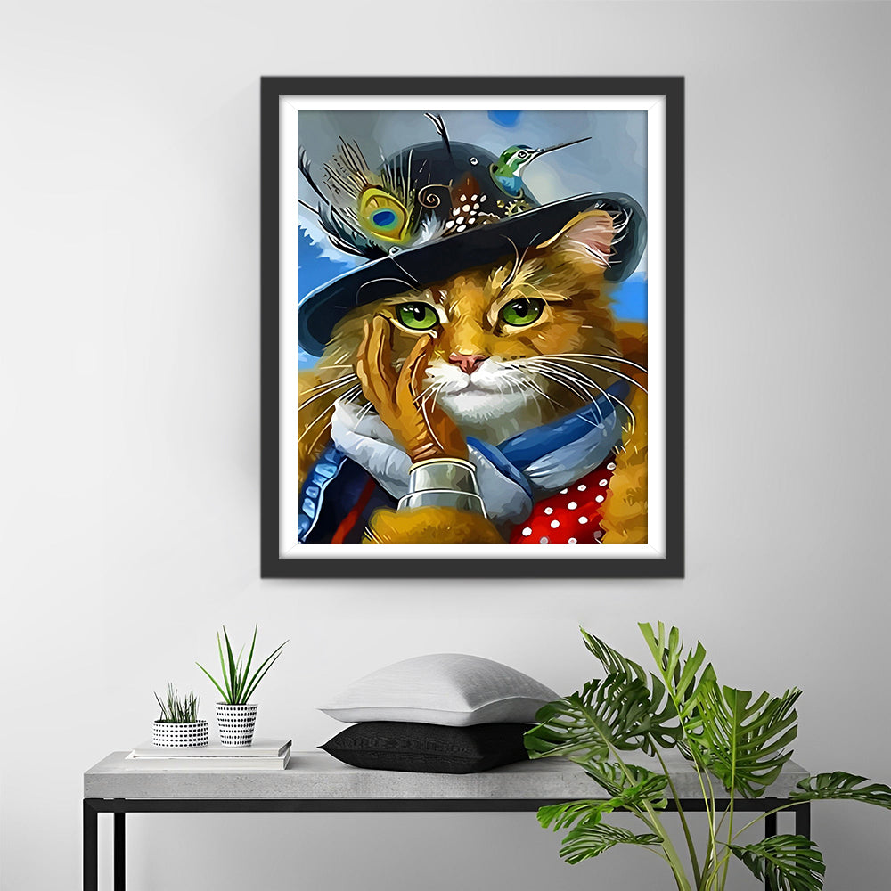 Katten Gentleman Diamond Painting