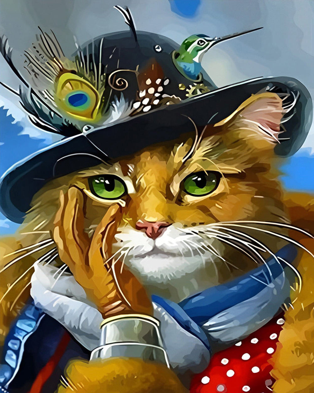 Katten Gentleman Diamond Painting
