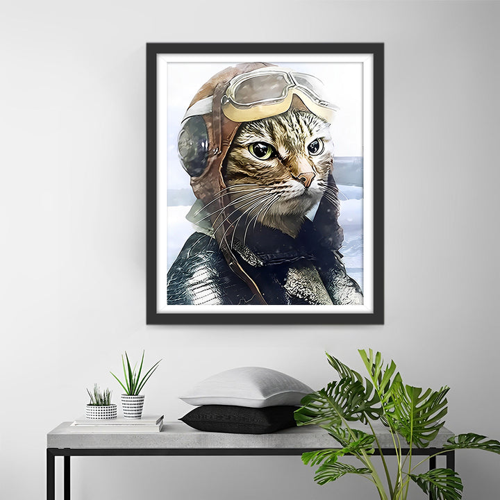 Katten Soldaat Diamond Painting