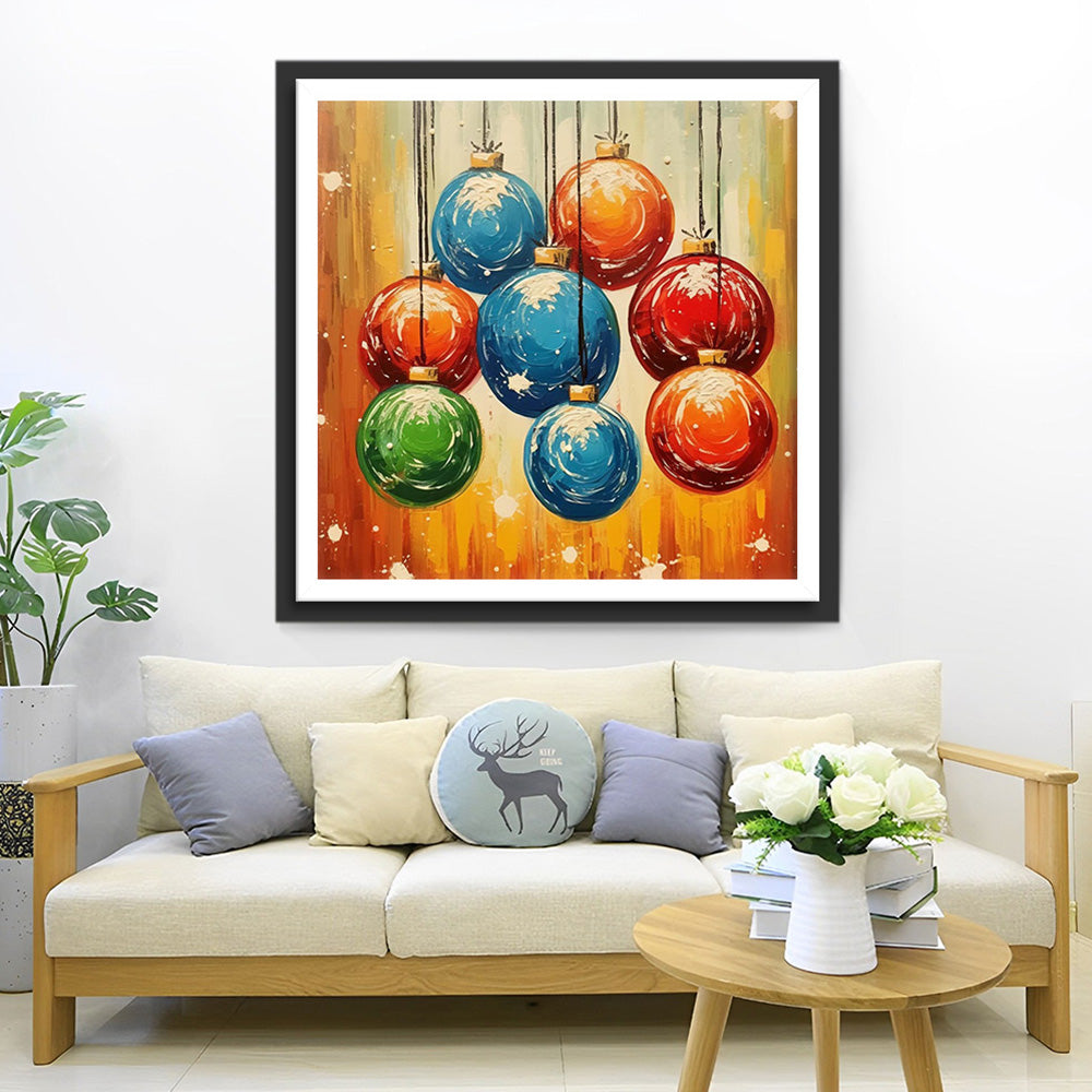 Kerstdecoratieballen Diamond Painting