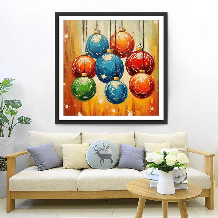 Kerstdecoratieballen Diamond Painting