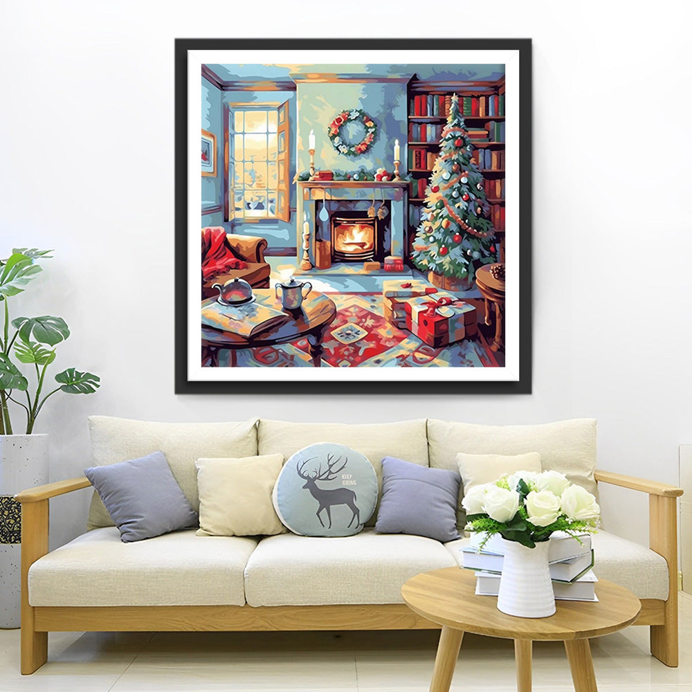 Kerstsfeer in Huis Diamond Painting
