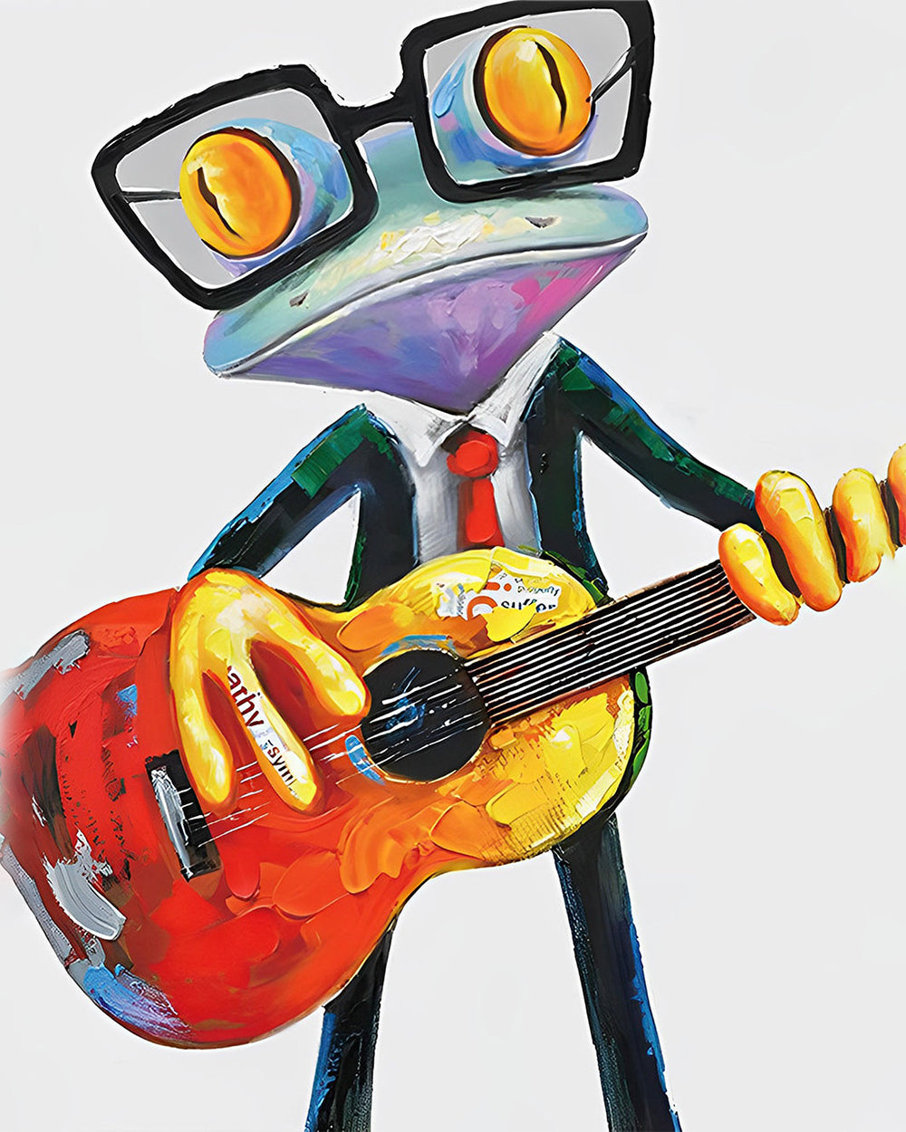 Kikker die Gitaar Speelt Diamond Painting