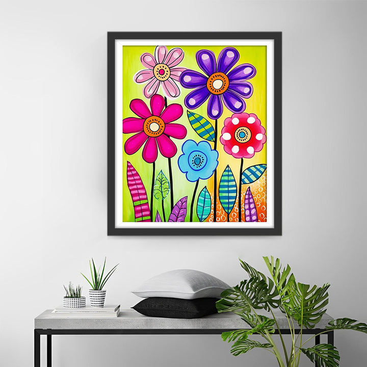 Kleine Cartoon Chrysanten Diamond Painting