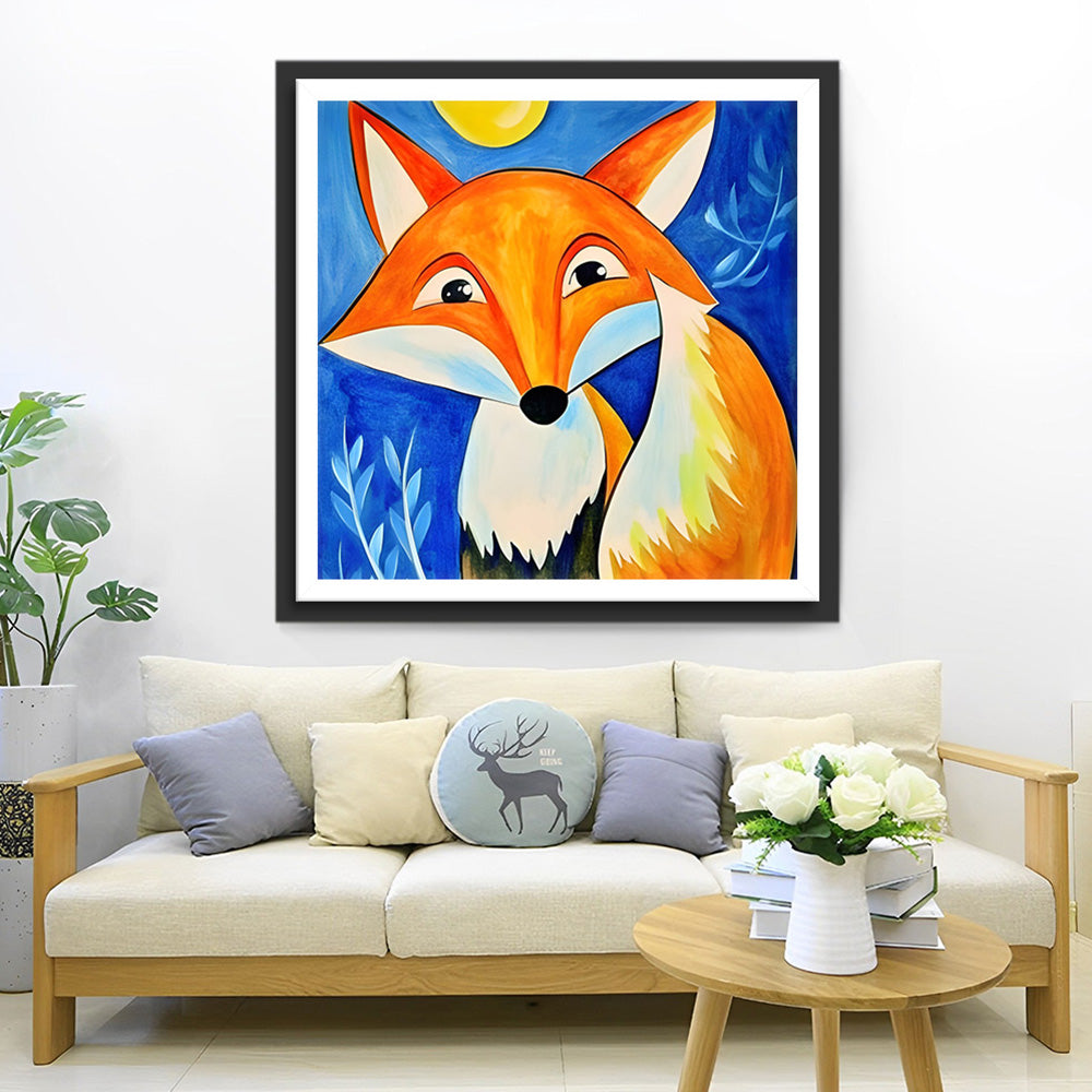 Kleine Oranje Vos Diamond Painting