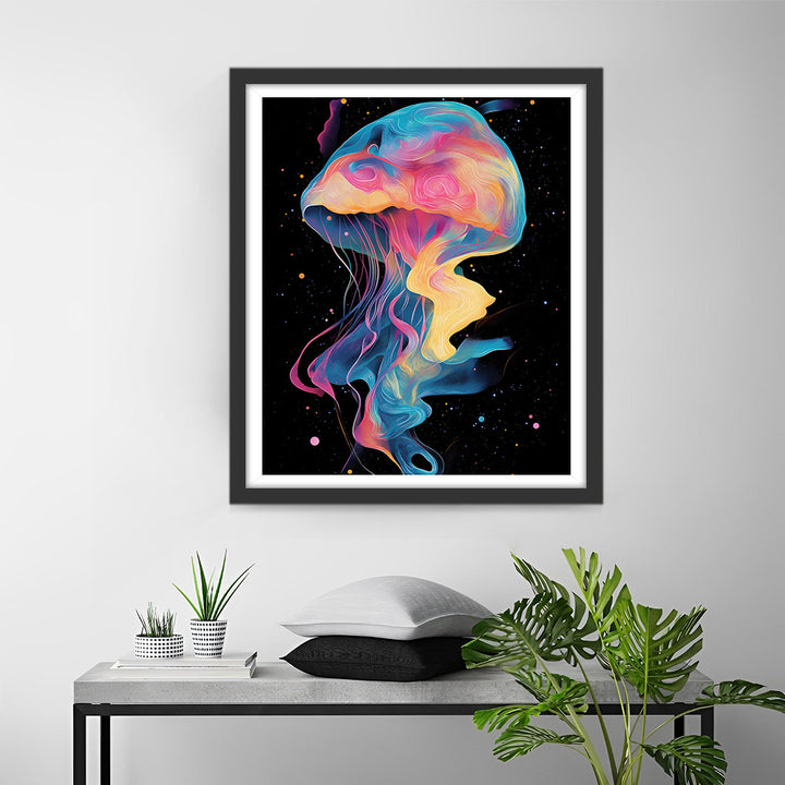 Kleurige Kwallen in het Donker Diamond Painting