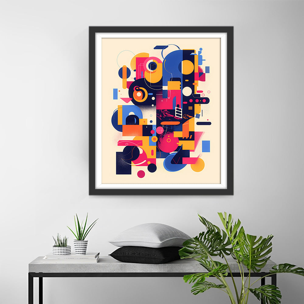 Kleurrijk Abstract Geometrisch Patroon Diamond Painting
