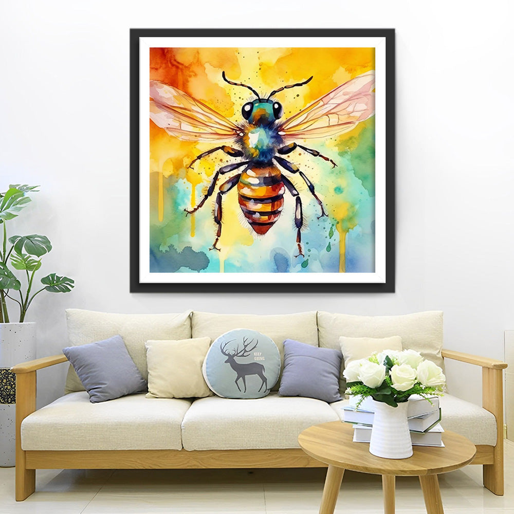 Kleurrijke Bij Diamond Painting