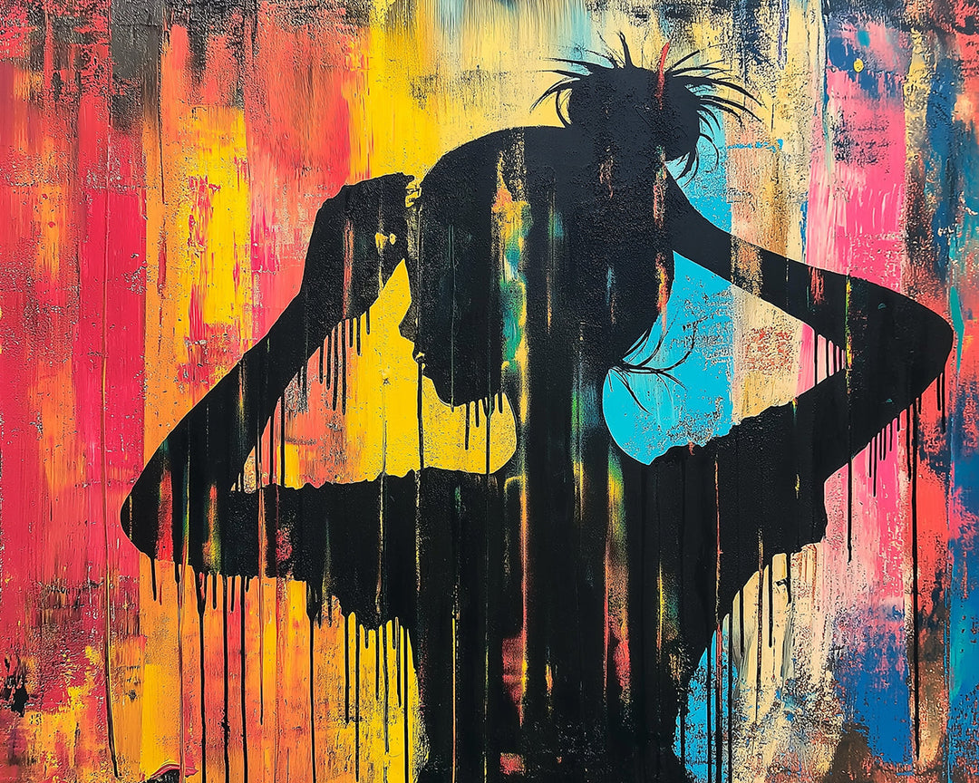 Kleurrijke Graffiti van Meisje met Knot Diamond Painting