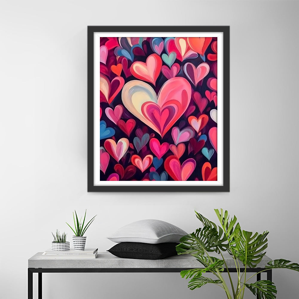 Kleurrijke Harten Diamond Painting