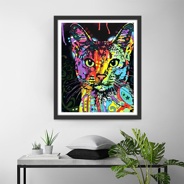 Kleurrijke Kat Diamond Painting