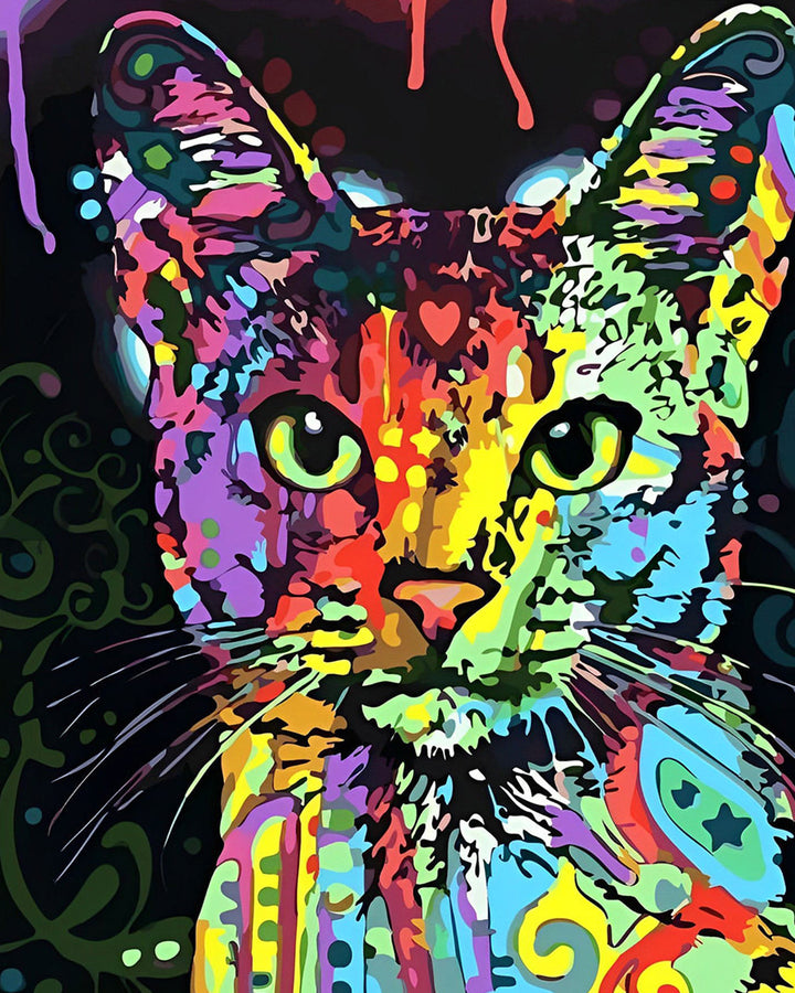 Kleurrijke Kat Diamond Painting