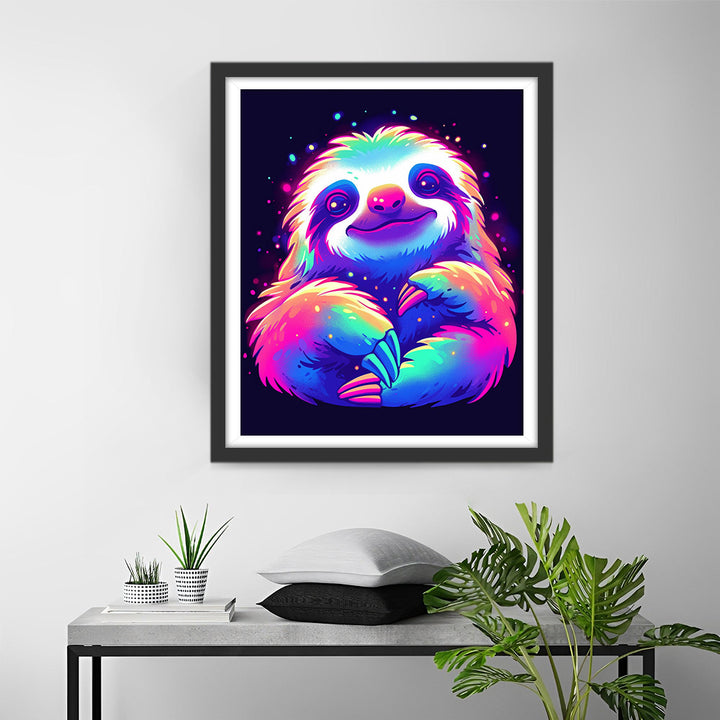 Kleurrijke Luiaard Diamond Painting