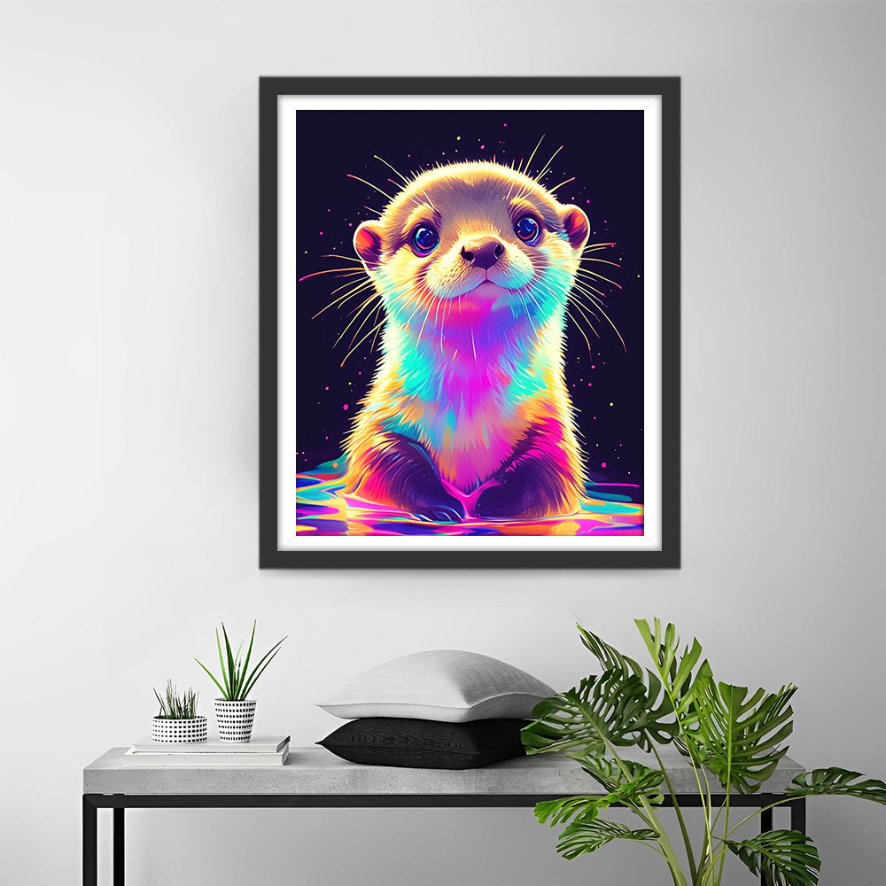 Kleurrijke Pop Art Bever Diamond Painting