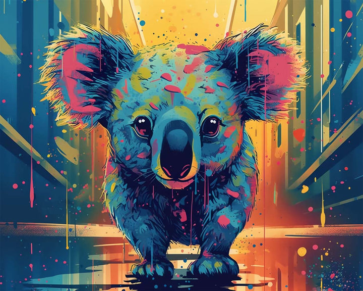 Koala in de Stad Diamond Painting