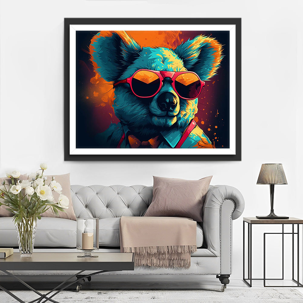 Koala met Zonnebril Diamond Painting