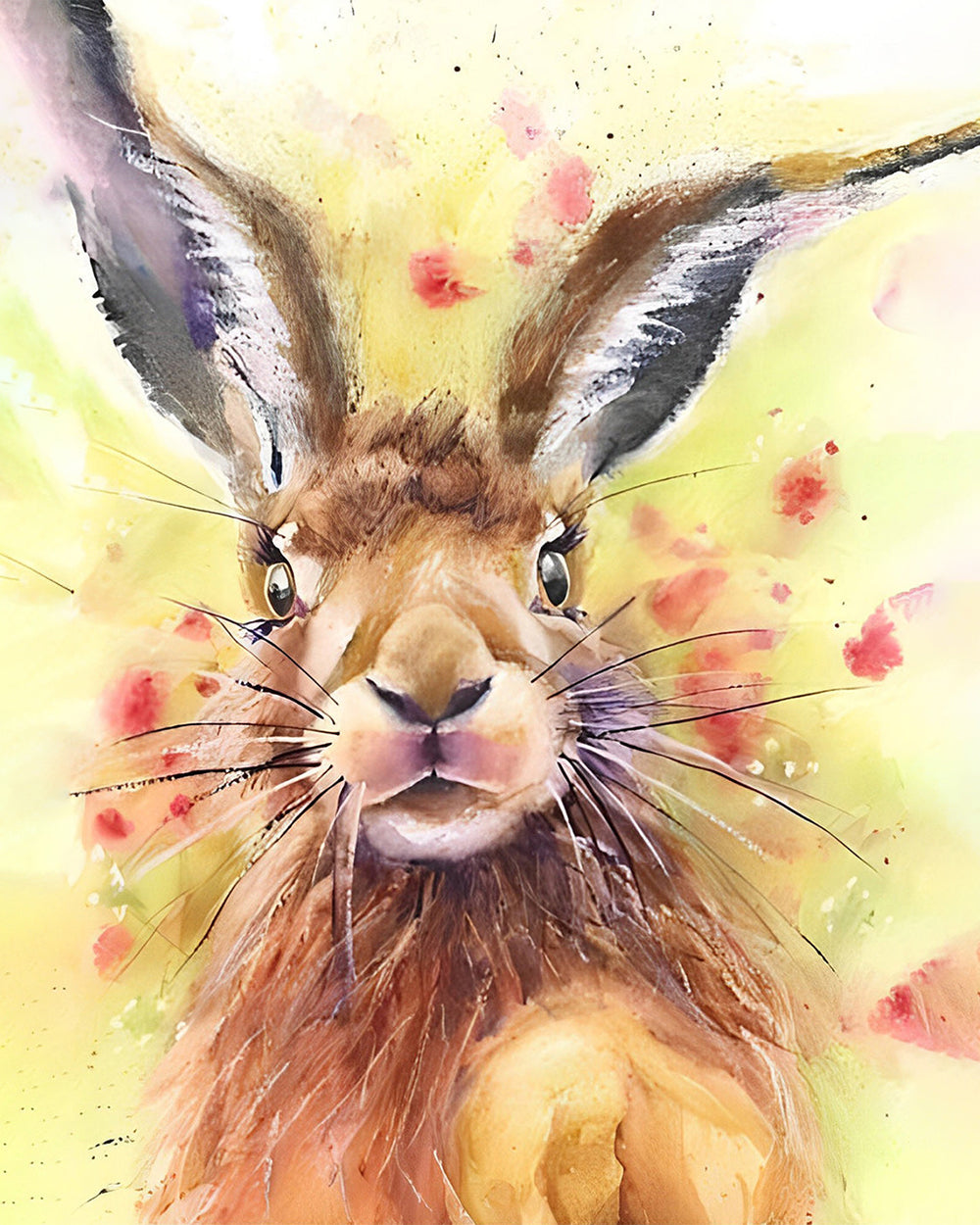 Konijn in Aquarelstijl Diamond Painting