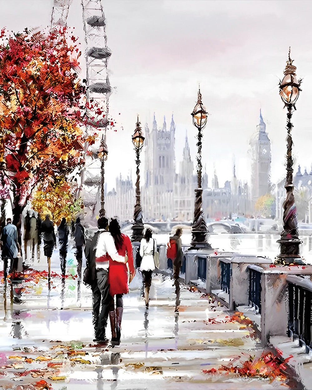 Koppel onder het Reuzenrad Diamond Painting