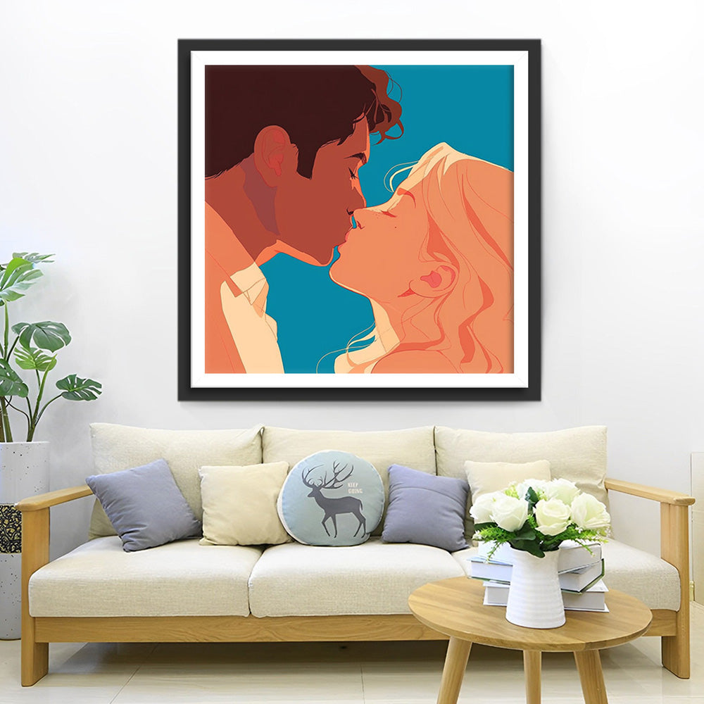 Kussend Stel Diamond Painting