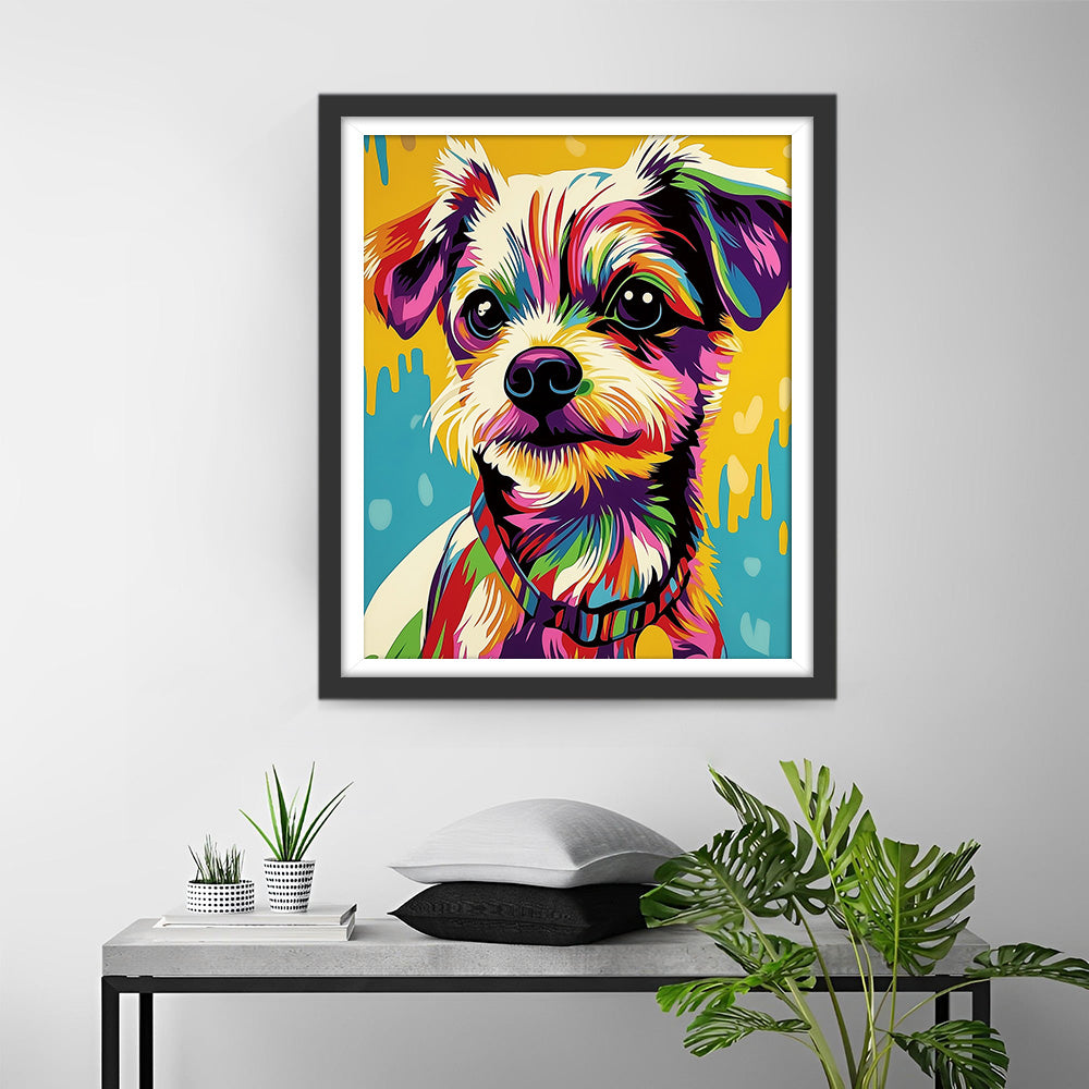Lachende Schnauzer Diamond Painting