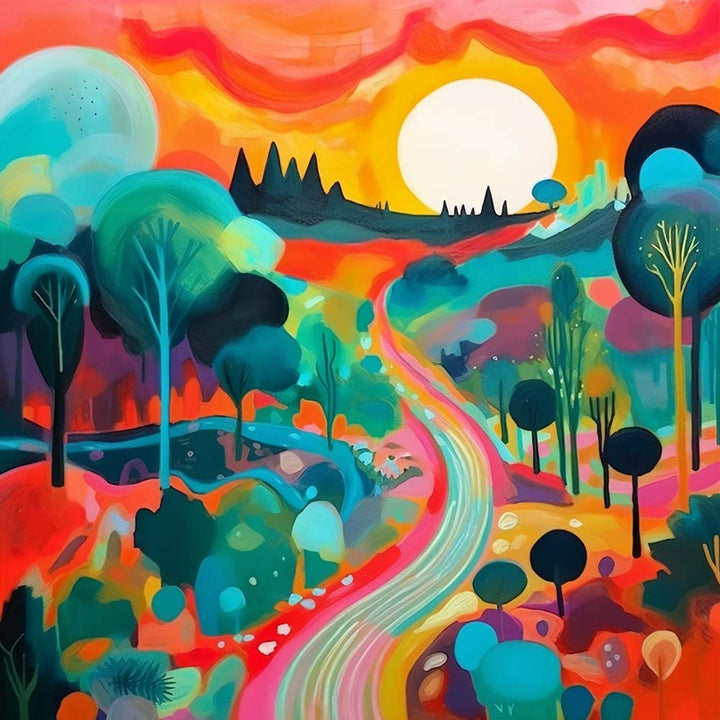 Lente Cartoonvelden Diamond Painting