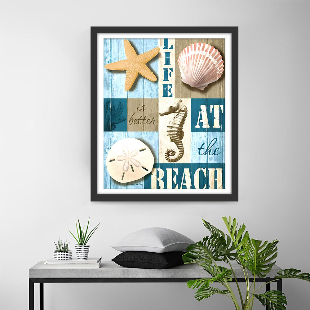 Leven op het Strand Diamond Painting