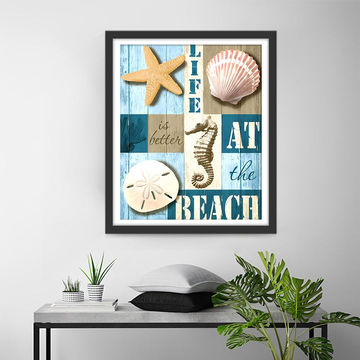 Leven op het Strand Diamond Painting