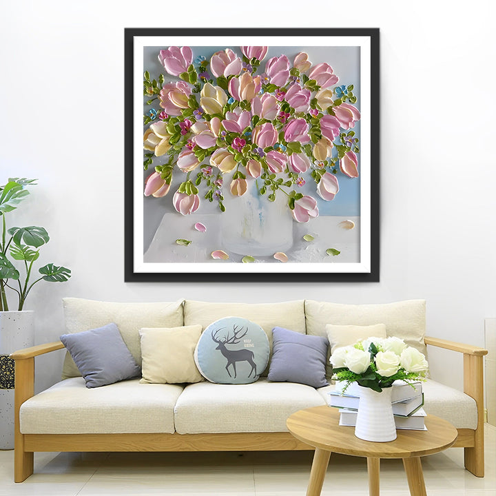 Lieve Roze Tulp Diamond Painting