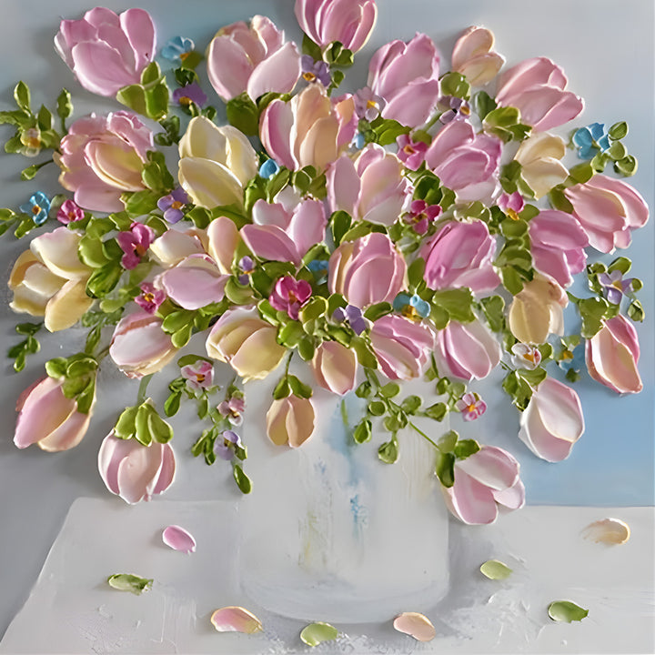 Lieve Roze Tulp Diamond Painting