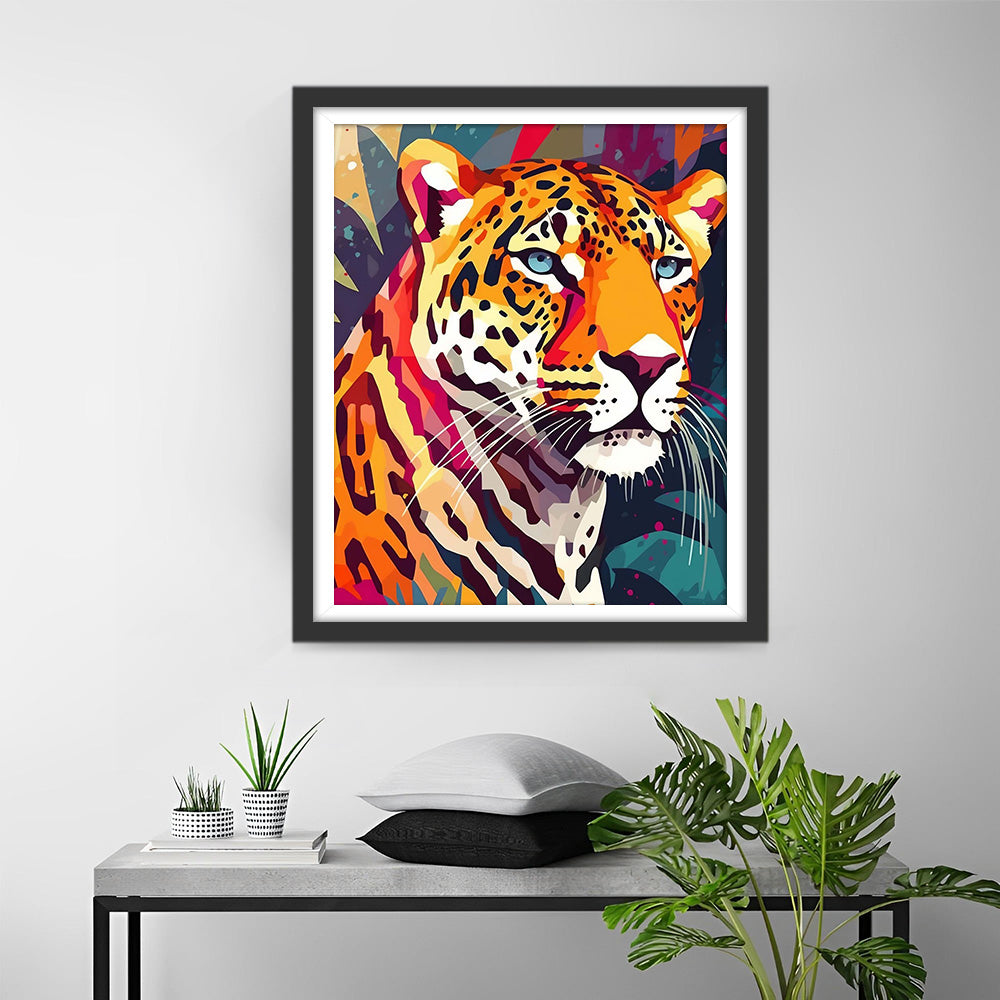 Luipaard met Groene Ogen Diamond Painting