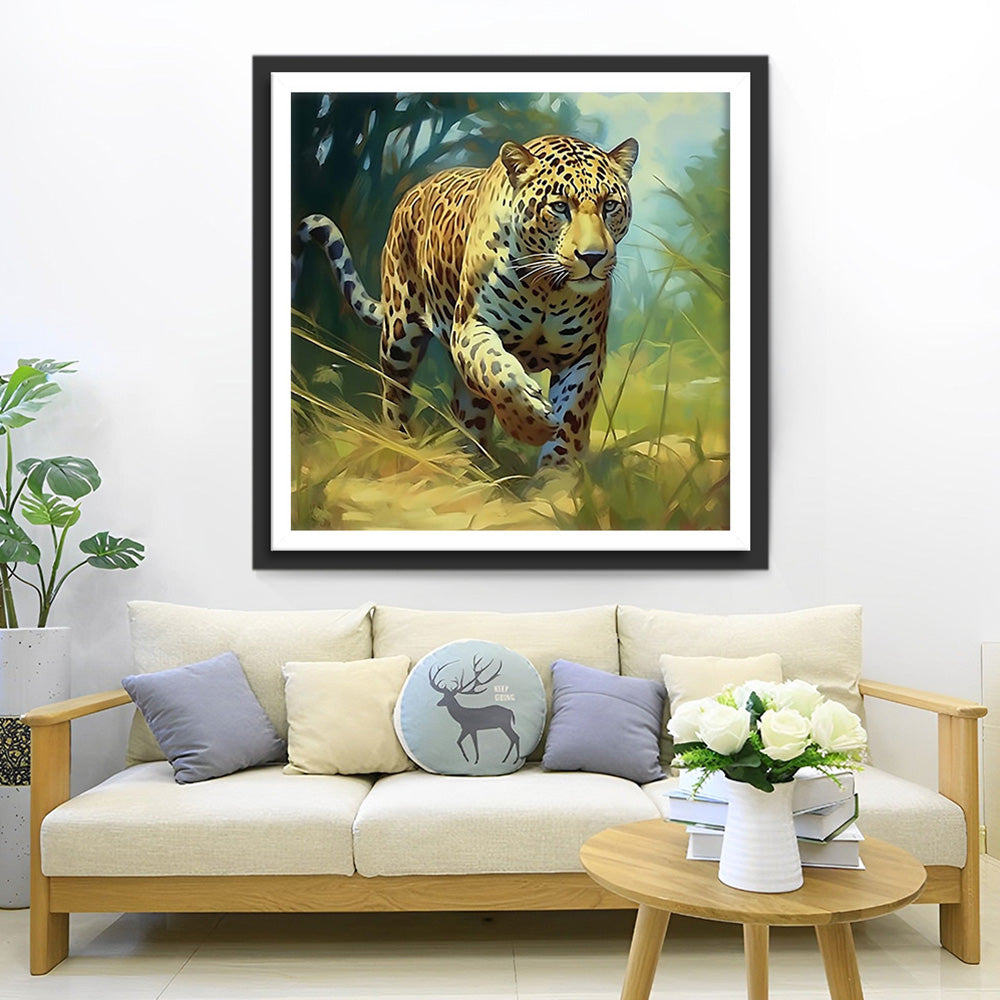 Luipaard op Jacht Diamond Painting