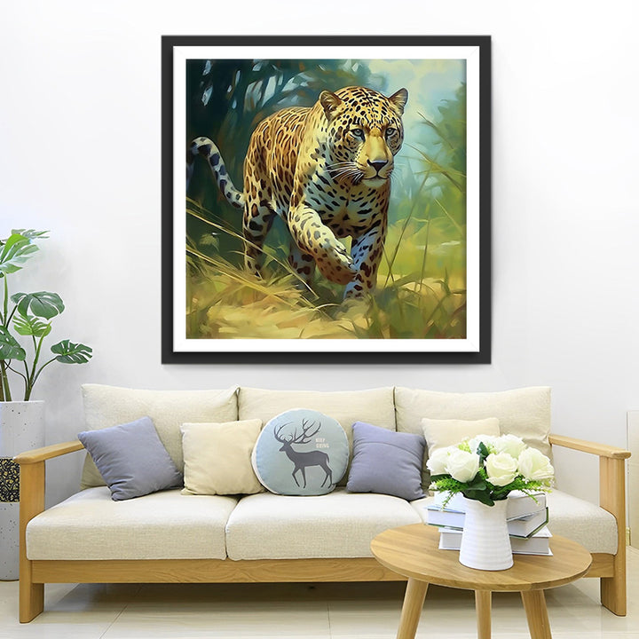 Luipaard op Jacht Diamond Painting