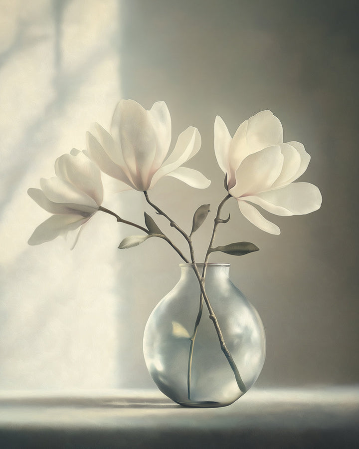 Magnolia in Glazen Fles Diamond Painting