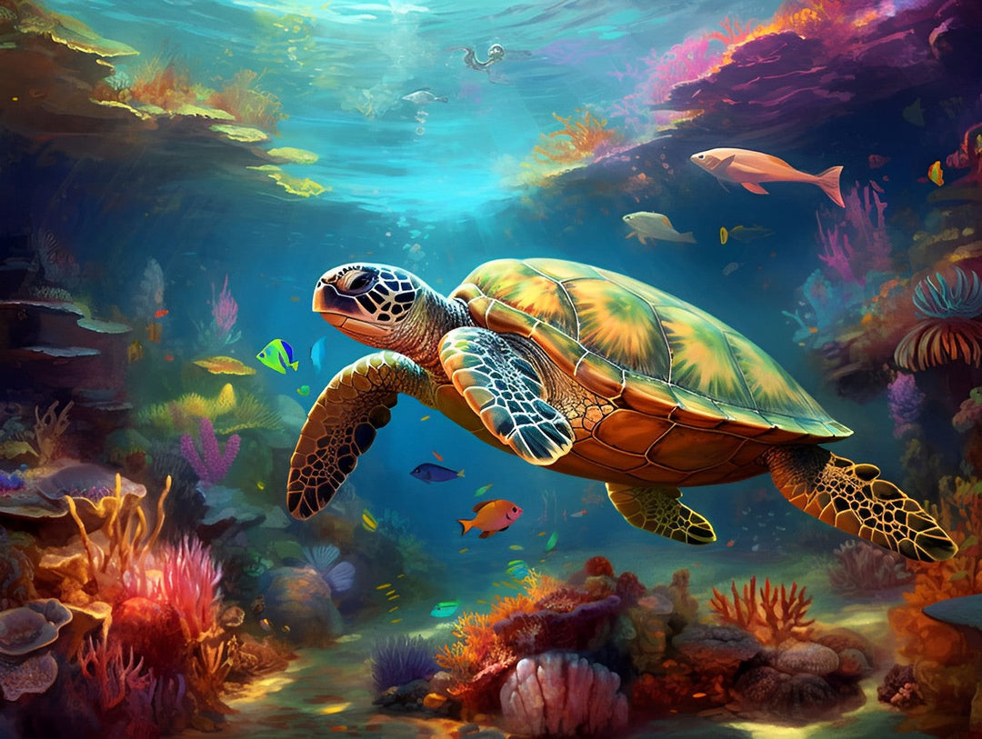 Marine Schildpad Diamond Painting