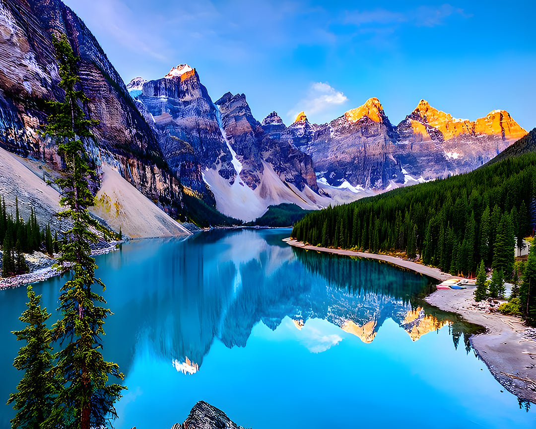 Meer Omgeven door Bergen Diamond Painting