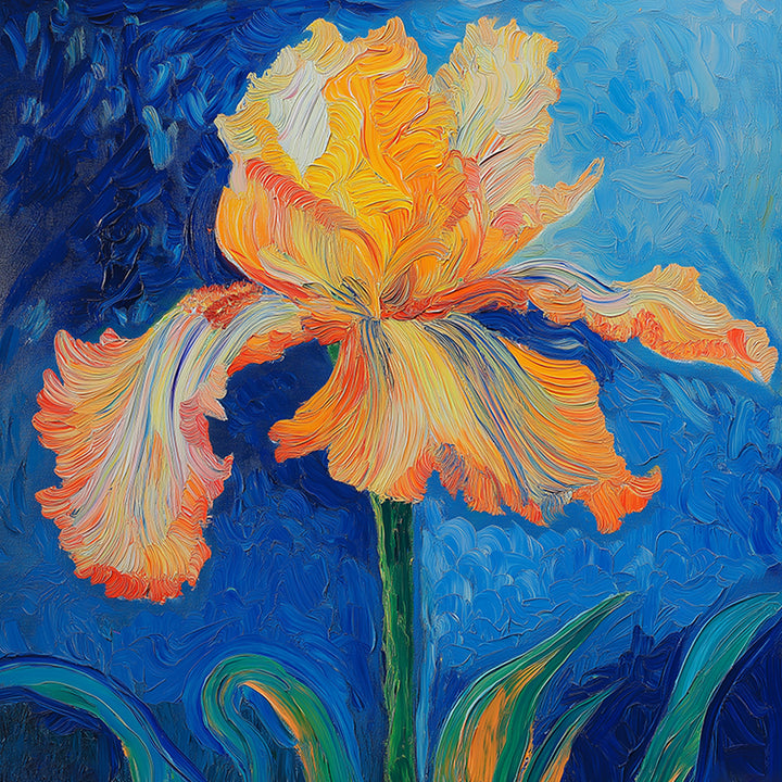 Oranje Irisbloem Diamond Painting