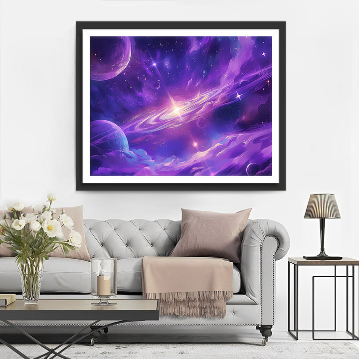 Paarse Ruimte Diamond Painting